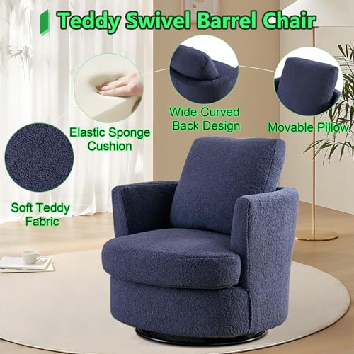 ODUWA Swivel Barrel Chair Set of 2