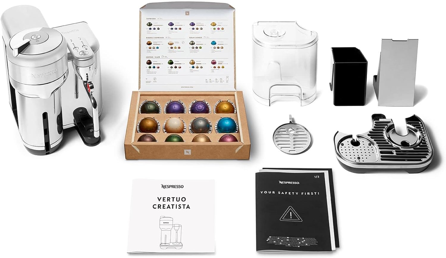 Nespresso Vertuo Creatista Coffee and Espresso Maker by Breville, Brushed Stainless Steel