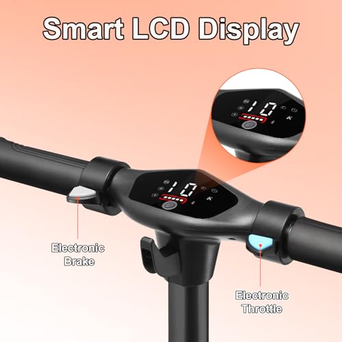Electric Scooter for Kids Ages 6-12, Equipped with 130W Motor, LCD Display, Foldable Design, LED Color Lights, Rear Motor Brake System