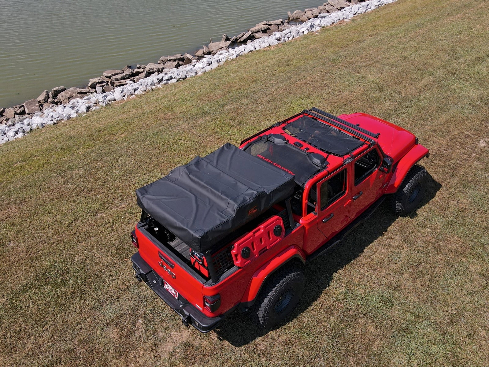 Rough Country Black Mesh Bikini Top for 2020-2022 Jeep Gladiator JT - 85118
