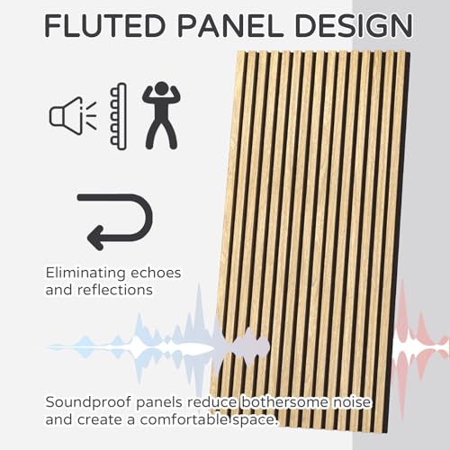 4 Pack Wood Wall Panels, 47.2” x 23.6" Wood Slat Wall Panel for Wall and Ceiling, 3D Fluted Wall Panels Wood Panels Wall, Teak