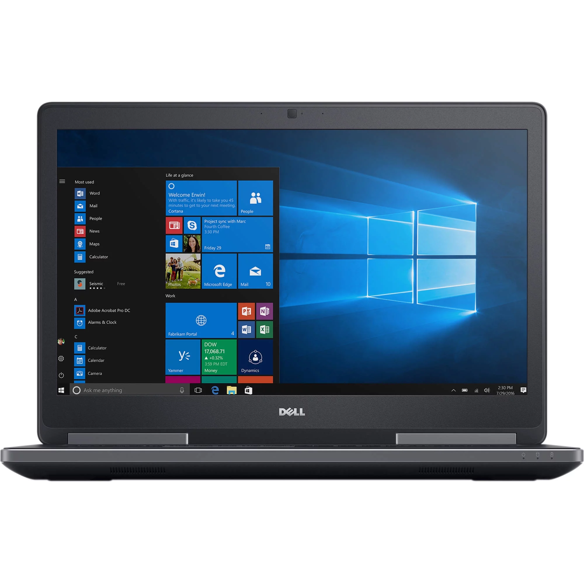 Dell Precision 7720 17.3 Business Laptop, Intel Core i7-6820HQ 2.7GHZ, 16G DDR4, M.2 128G SSD, MDP, HDMI
