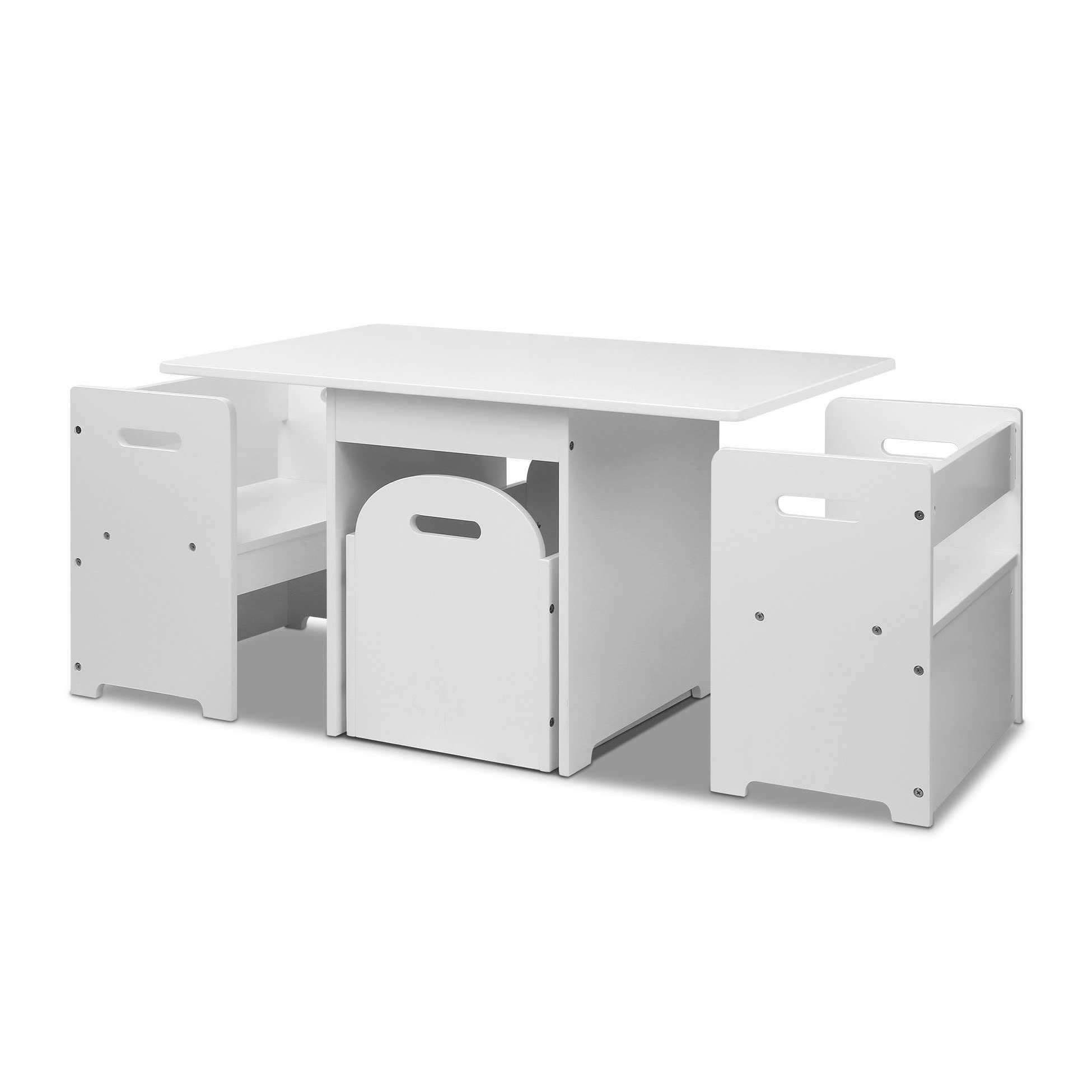 Kids Table and Chair Set - White