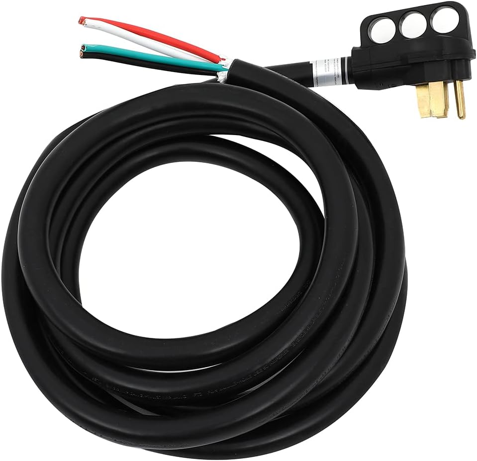 SCITOO 50 AMP Generator Power Extension Cord 15 Foot, Heavy Duty 6/3 + 8/1 AWG NEMA 14-50P to Bare Wire
