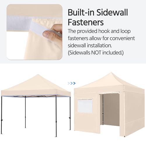 Yaheetech Heavy Duty Pop Up Canopy Tent, 10x20 Commercial Instant Shelter Tent for Wedding, Parties, Adjustable Outdoor Canopy with Wheeled Carry Bag