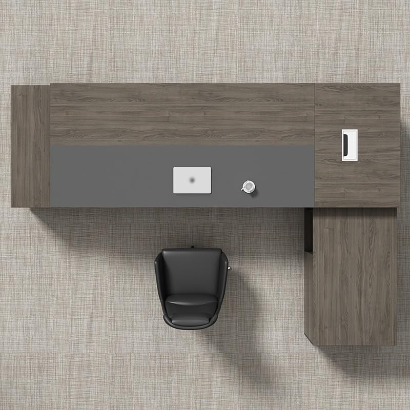 Modern Luxury Executive Office Desk Reception Desks with Drawers, Boss Table Computer Desk Home Office Furniture for CEO Boss Manager(102in)