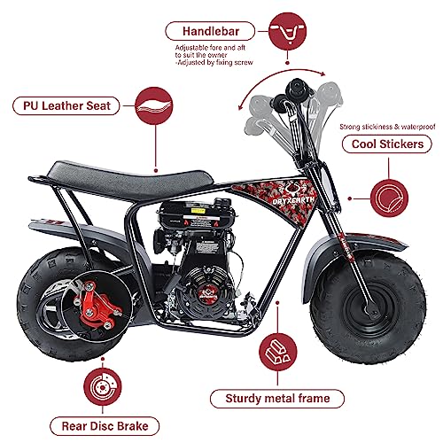 Oryxearth Mini Dirt Bike for Kids, 105CC 4-Stroke Kid Gas Powered Off-Road Pocket Pit Trail Motorcycle W/EPA Approved