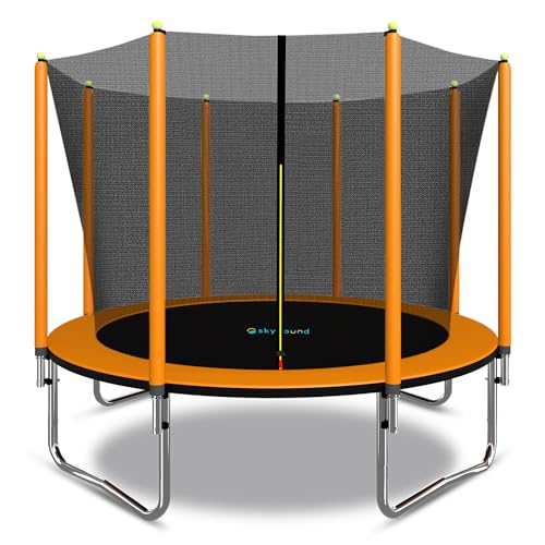 SkyBound Trampoline with Safety Enclosure Net - 10ft 12ft 14ft 15ft 16ft Large Outdoor Backyard ASTM Approved Trampolines for Kids & Adults