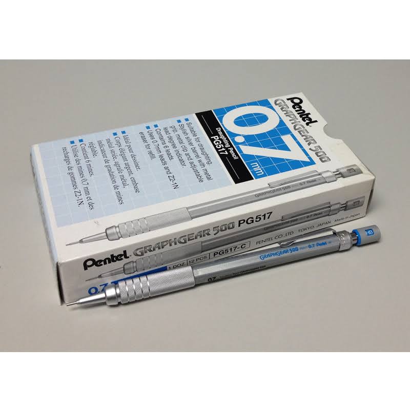 Pentel GraphGear 500 0.7mm Mechanical Drafting Pencil (12pcs), PG517