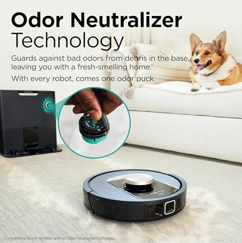 Shark RV2820AE Detect Pro Self-Empty Robot Vacuum with Bagless, 60-day Capacity HEPA Base, 3 Detect & React Technologies