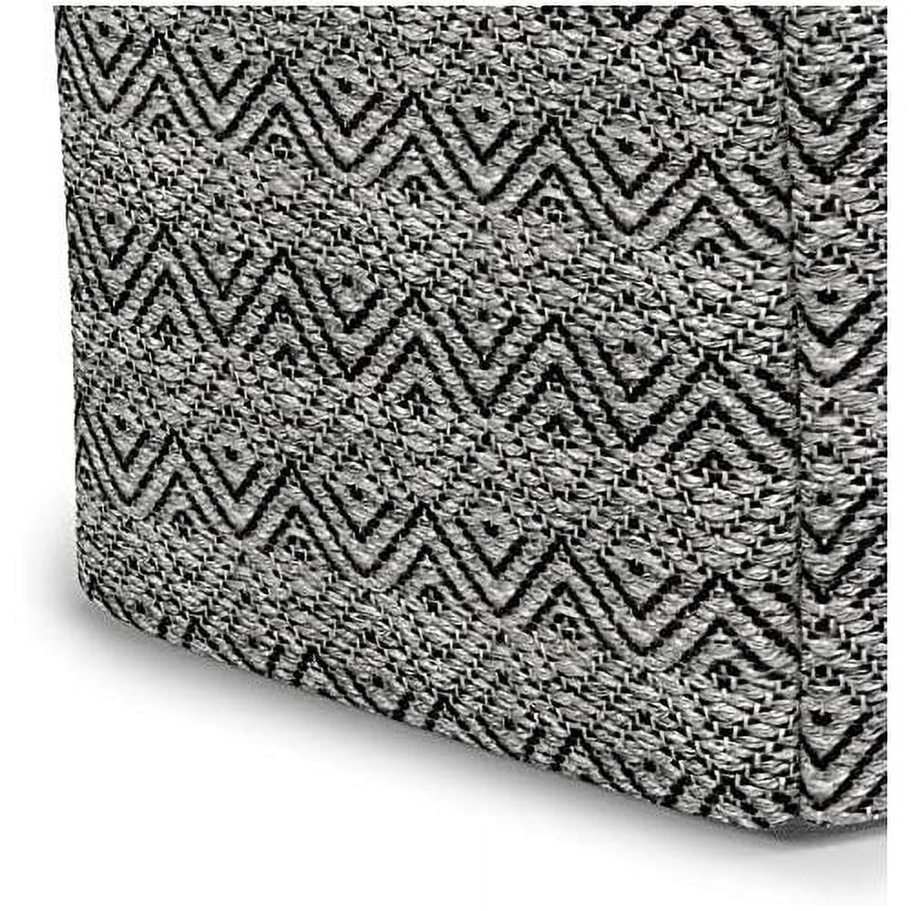 Boho Square Pouf Ottoman, Small Hand Knitted Hassock Footrest For Living Room, Cotton Woven Bean Bag Foot Stool For Couch