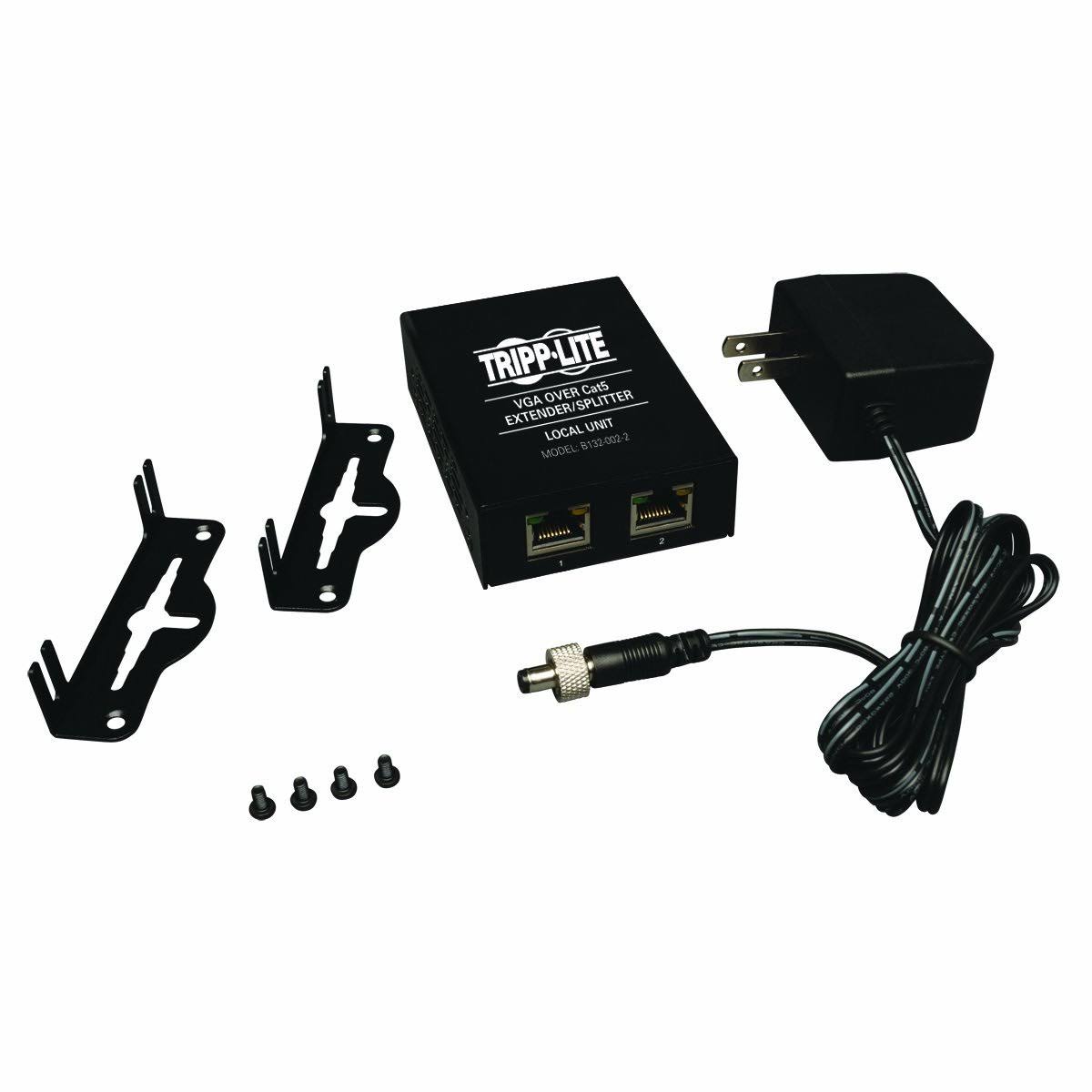 Tripp Lite VGA over Cat5/Cat6 Video Extender 2-Port Transmitter HD15 RJ45 TAA GSA - Video Extender