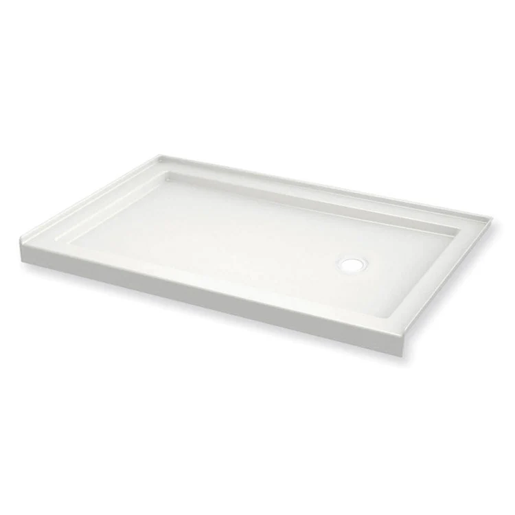Shower Base B3 Round Drain/Alcove White 60 x 32 Inch Acrylic ADA Left