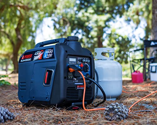 A-iPower 7600W Dual Fuel Quiet Portable Inverter Generator, Electric Start RV Ready, EPA & CARB Compliant CO Sensor