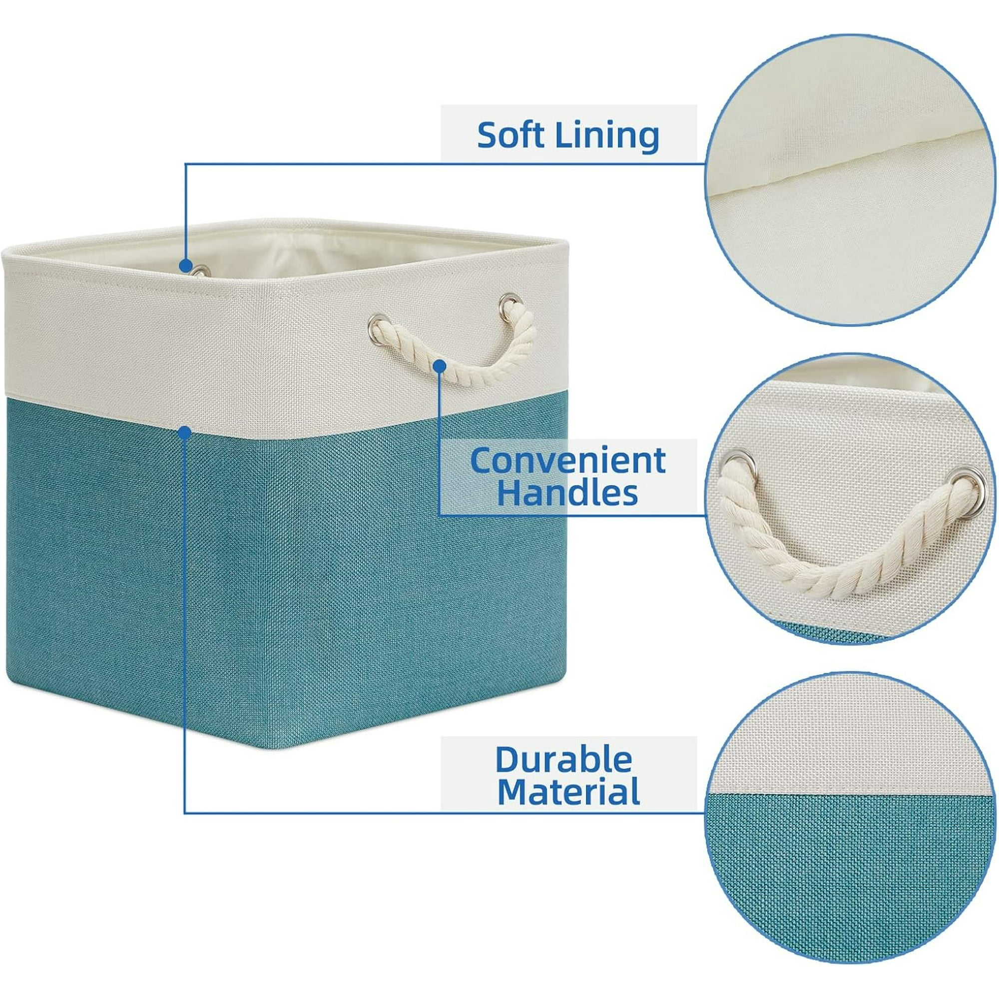 Fabric Storage Baskets Set Of 4 Storage Cube 13x13 Baskets for Shelf, Large Storage Basket for Gift Empty Baskets for Organizing
