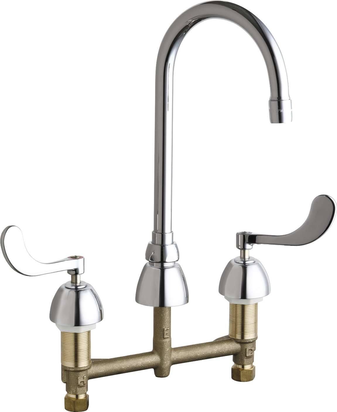 Chicago Faucets 786-E3XKABCP Concealed Hot and Cold Water Sink Faucet