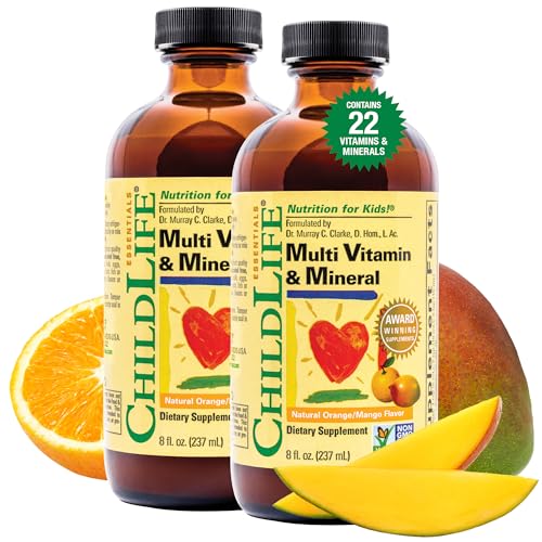 CHILDLIFE ESSENTIALS Multi Vitamin and Mineral for Infants, Babys, Kids, Toddlers, Children, and Teens, 8-Ounce Pack of 2 - Kansas Nuitrition - HNZSDS