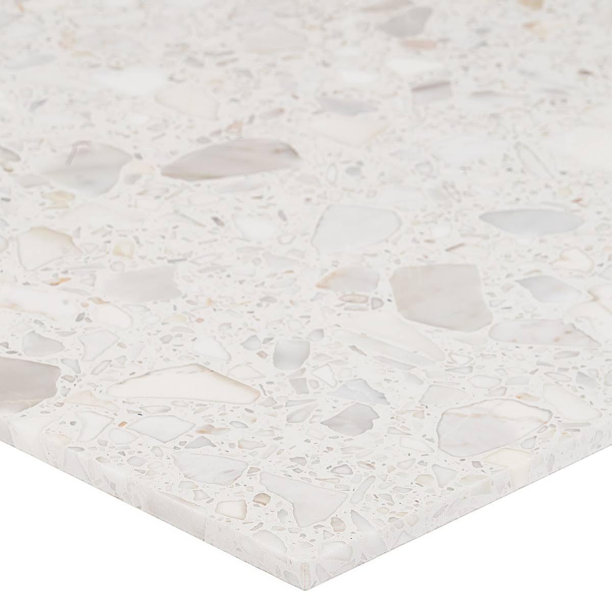 TileBar Terrazzo Italy Sacra Calacatta 24x24 Honed Marble Tile, Beige u0026 Cream, Backsplash, Wall and Floor