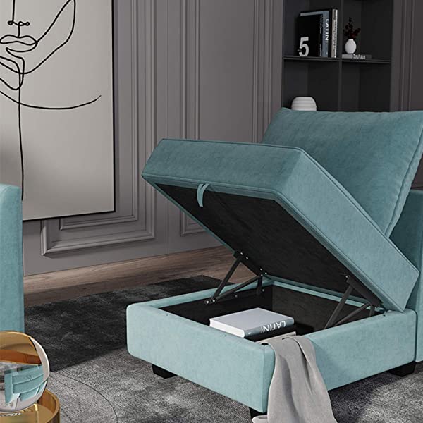 HONBAY Convertible Sectional Sofa U Shaped Couch with Reversible Chaise Modular Oversized Couch Sectional Sofa with Ottomans