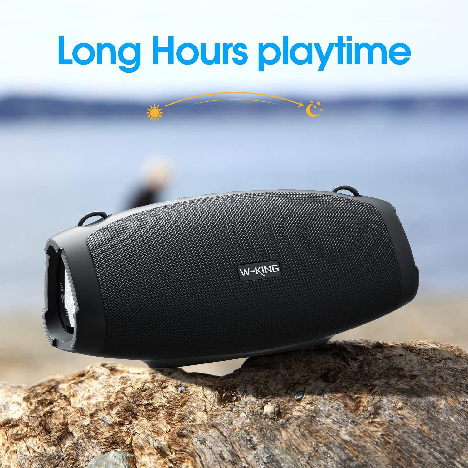 Bluetooth Speaker, W-KING 70W Super Punchy Bass Portable Wireless Speaker Loud, 13200mAh Power Bank, IPX6 Waterproof Outdoor, Bluetooth 5.0