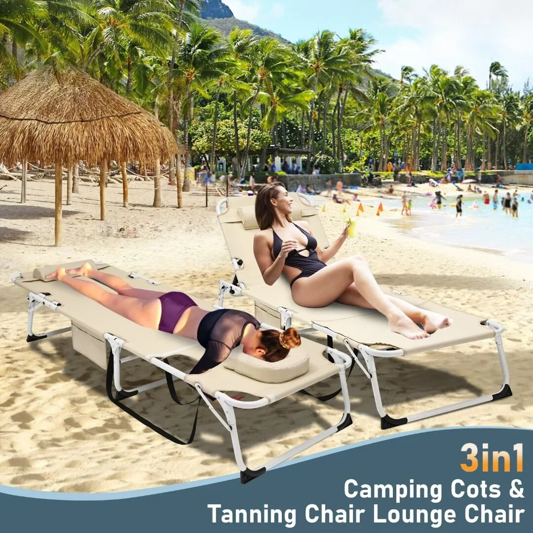 Docred 2-Pack Outdoor Chaise Lounge Chair