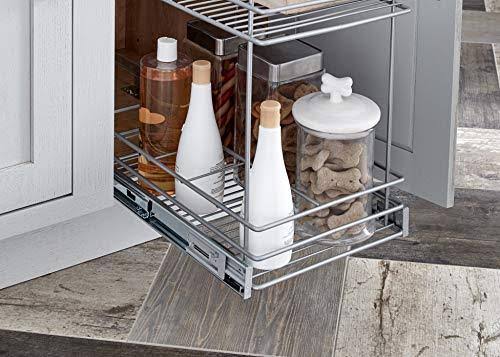 ClosetMaid 2 Tier Kitchen Cabinet Pull Out Drawer, Gray