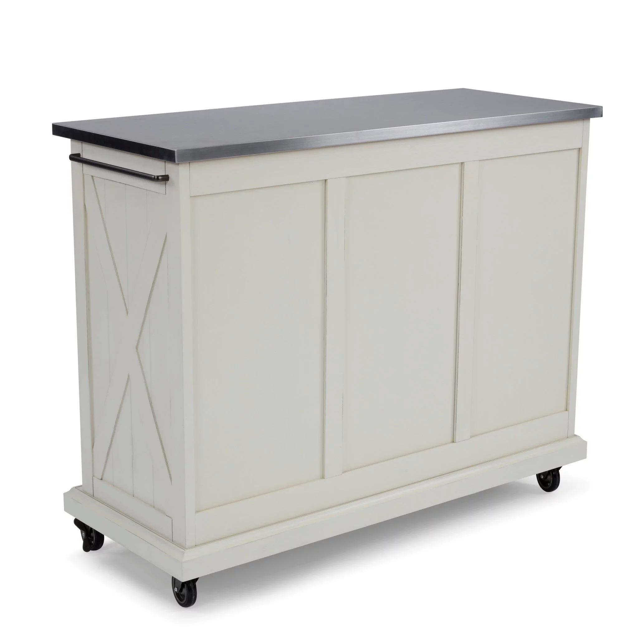 Homestyles Seaside Lodge White Wood Kitchen Cart