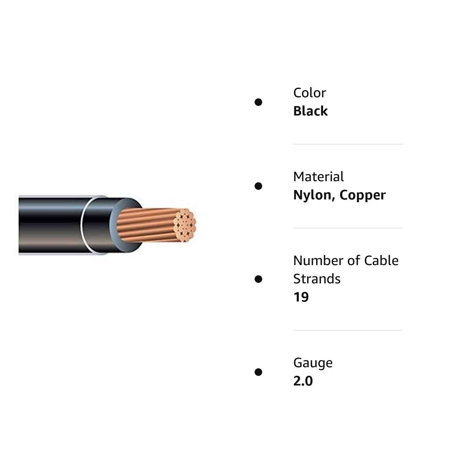 Stock Wire 2 awg 19-stranded thhn black copper building wire - Shop Hardware Tools Online Store