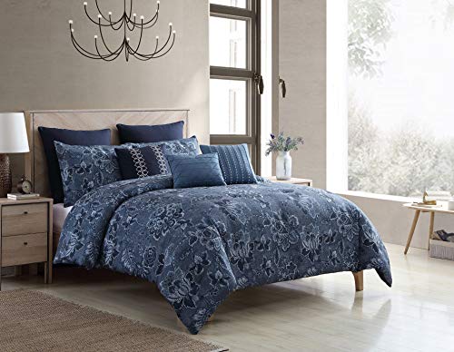 Riverbrook Home 100% Polyester Comforter Set, Queen, Hillcrest - Ivory/Gold, 9 Piece Set