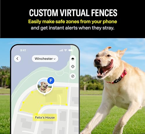 Fi Series 3 Smart Dog Collar - GPS Dog Tracker and Activity & Health Monitor, Waterproof, LED Light, Escape Alerts