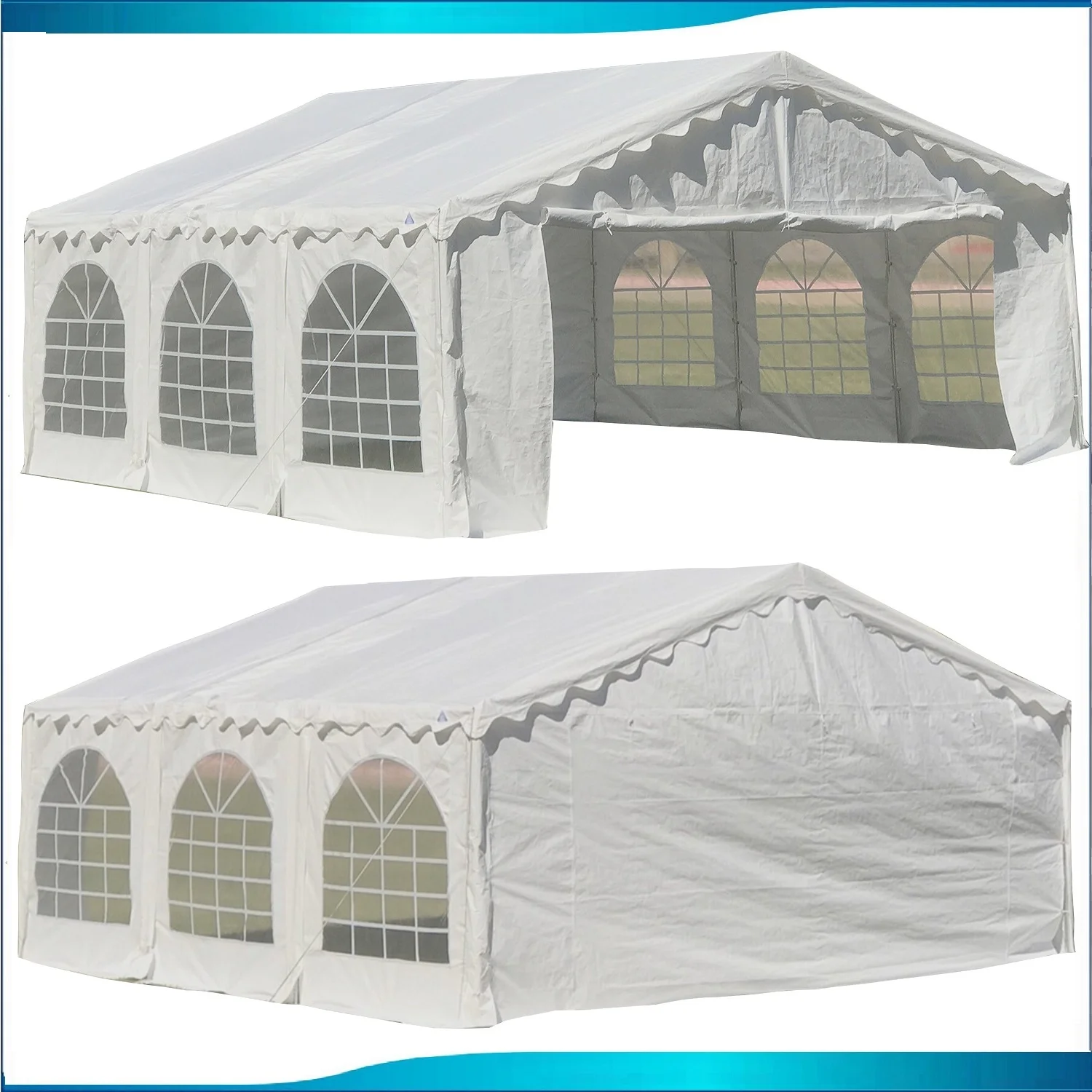 Delta Canopy 20'x16' Budget PE Party Tent Wedding Tent Outdoor Event Canopy Shelter with Waterproof Top