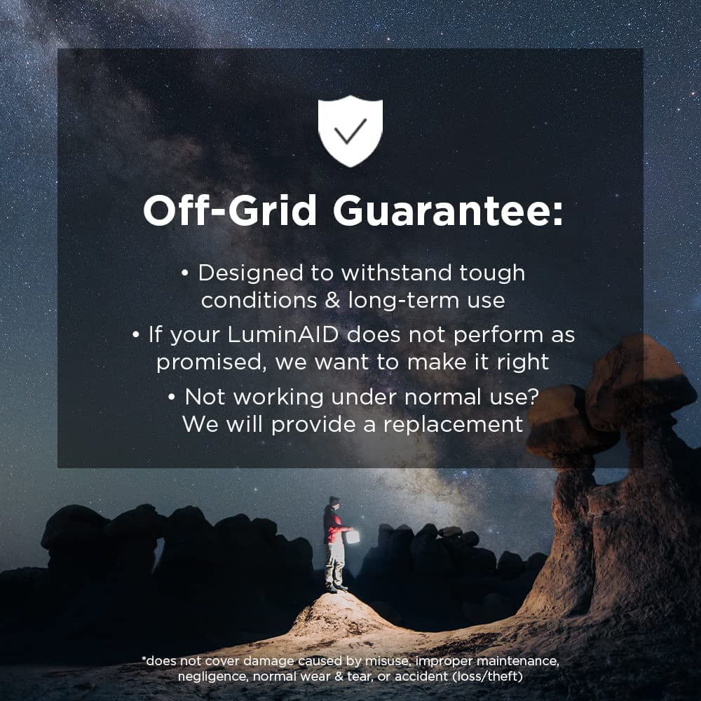 LuminAID 2-in-1 Solar Camping Lantern and Phone Charger - Inflatable LED Lamp for Camping, Hiking and Travel - Emergency Light for Power Outages