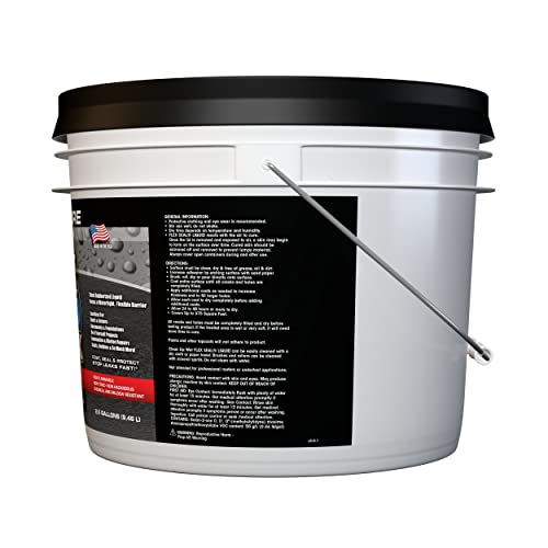 Flex Seal Liquid MAX, 2.5 Gallon, Black, Liquid Rubber Coating Sealant, Waterproof, Flexible, Breathable, and UV Resistant, Roof Repair, Basements