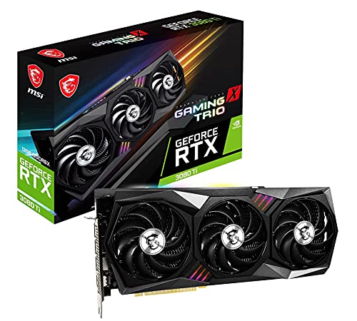 MSI Gaming GeForce RTX 3080 Ti Gaming X Trio 12G Computer Gaming Graphics Card 12GB GDRR6X 320-Bit HDMI/DP Nvlink Torx Fan 3 Ampere Architecture OC