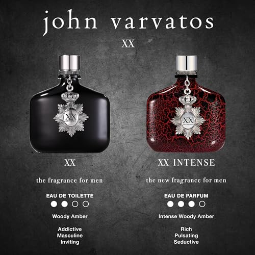 John Varvatos Men's Cologne, XX Intense Eau de Parfum EDP Spray, Woody Oriental Scent with Notes of Cardamom, Orange Flower & Sandalwood
