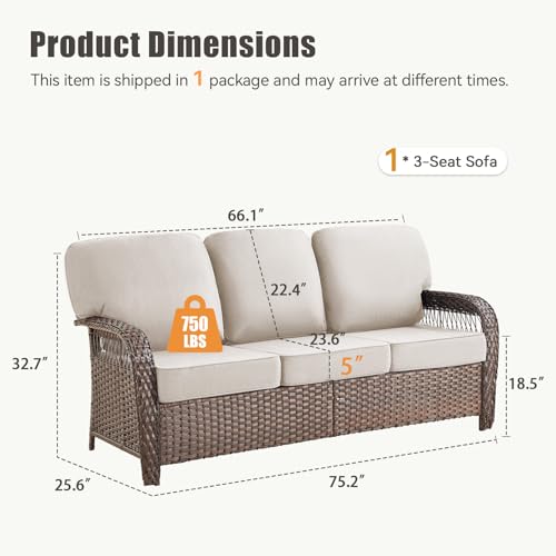 7 Pieces Outdoor Furniture Set with Swivel Chairs
