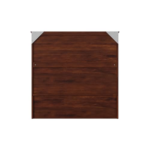 AFI Southampton Queen Murphy Bed Chest with Mattress, Storage, and Built-in Charger in Grey