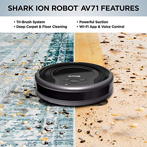 Shark AV2501AE AI Robot Vacuum with XL HEPA Self-Empty Base, Bagless, 60-Day Capacity, LIDAR Navigation, Perfect for Pet Hair, Compatible with Alexa