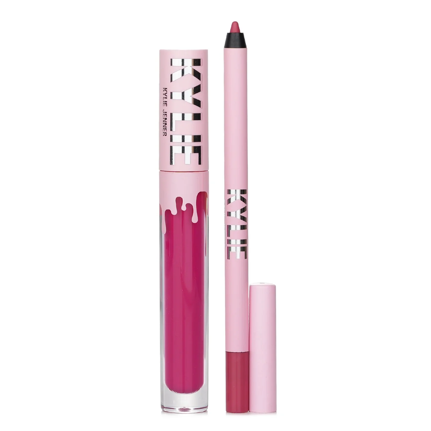 Kylie By Kylie Jenner Matte Lip Kit: Matte Liquid Lipstick 3ml + Lip Liner 1.1g - # 802 Candy K Matte (box slightly damage) 2pcs