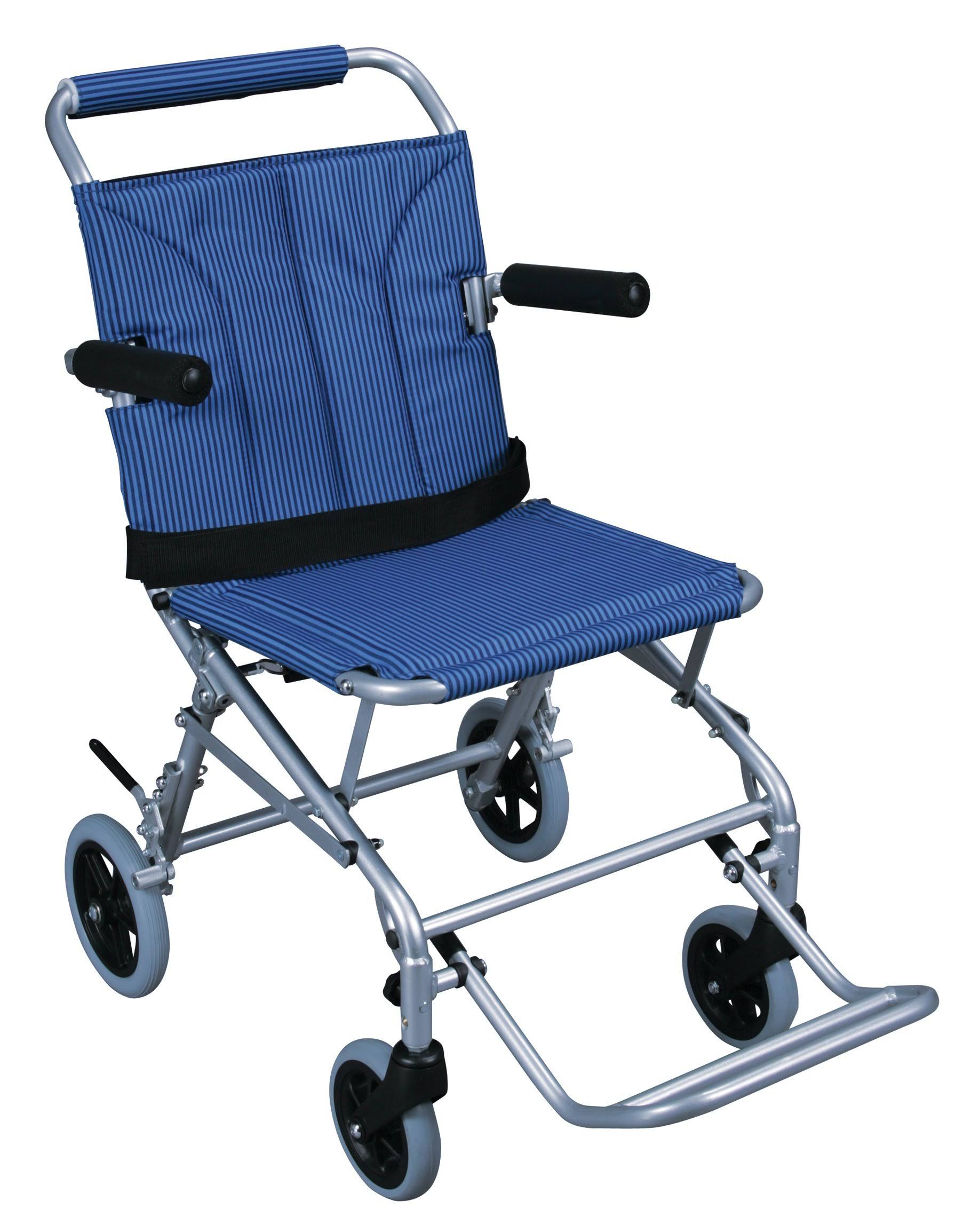 Drive Super Light Folding Transport Chair with Carry Bag, Blue