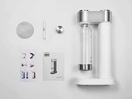 Philips Stainless Sparkling Water Maker Soda Maker Machine for Home Carbonating with BPA free PET 1L Carbonating Bottle