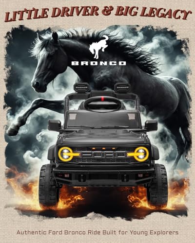24V Ride on Toys for Big Kids, Licensed Ford Bronco Raptor 2 Seater Ride on Cars with Remote Control, Ride on Truck w/ 4-Wheeler Suspension, 3 Speeds