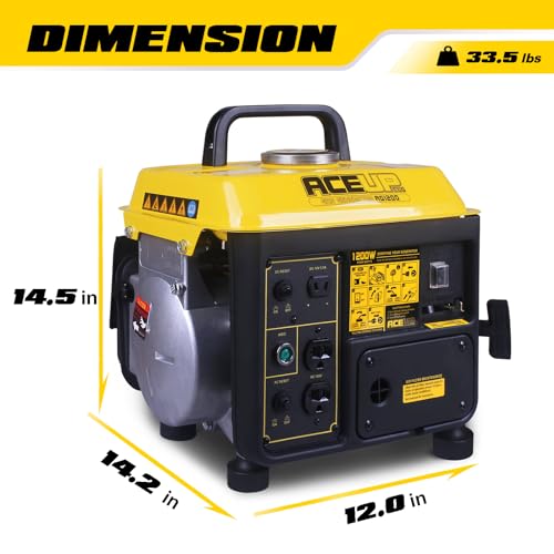 Aceup Energy 1,200W Gas Powered Generator, Small Portable Generator for Home Use Camping Ultralight, EPA & CARB Compliant