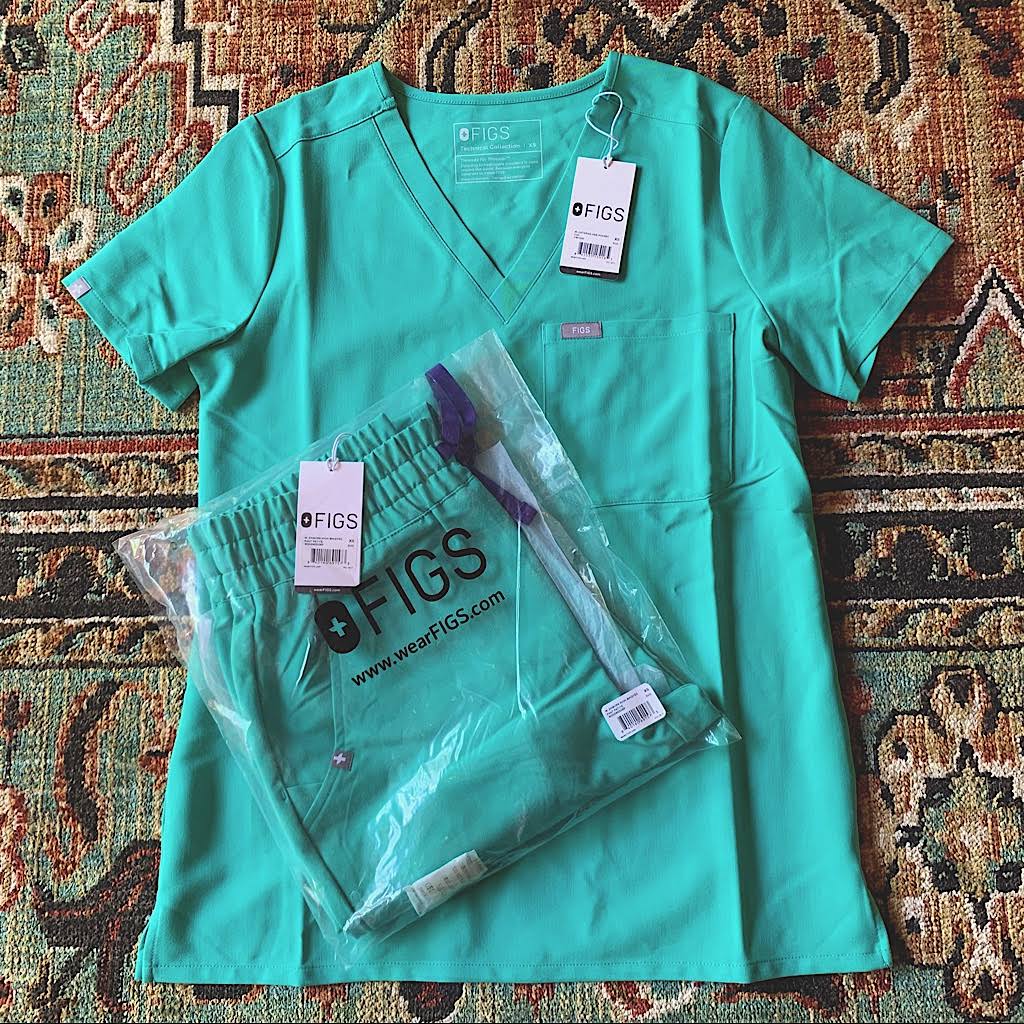 Figs Other | Xs Surgical Green One Pocket Scrub Top | Color: Blue/Green | Size: Xs | Auttummnnn&s Closet