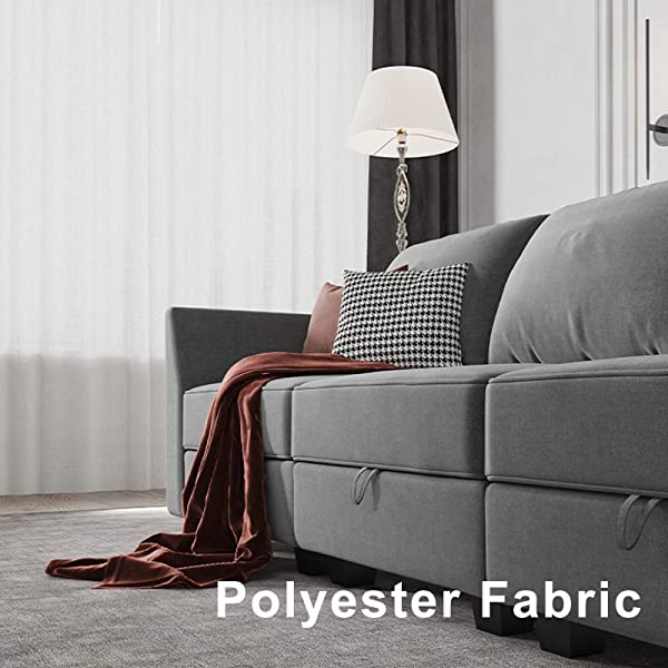 HONBAY Convertible Sectional Sofa U Shaped Couch with Reversible Chaise Modular Oversized Couch Sectional Sofa with Ottomans