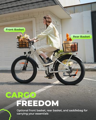 isinwheel M60 Electric Bike for Adults 750W 28mph Ebike with 48V 13Ah Removable Battery, USB Charging Port, 7 Speed Gearshift