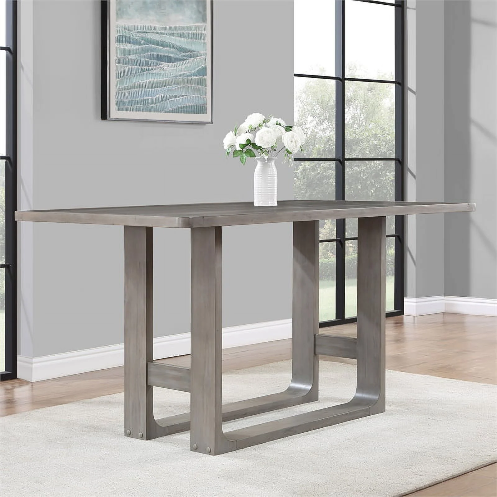 Toscana Gray Wood 5-Piece Counter Height Dining Set