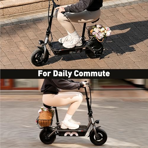 iScooter Electric Scooter with Seat, 37/21 Miles Long Range & 28/19/15.6 MPH Top Speed, 14"/12"/10" Pneumatic Tire
