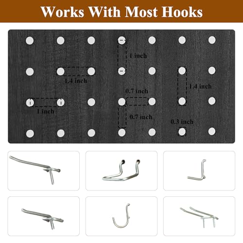 4 Panel Room Dividers and Folding Privacy Screens, 5.6Ft Wooden Pegboard Display, Privacy Dividers for Bedroom