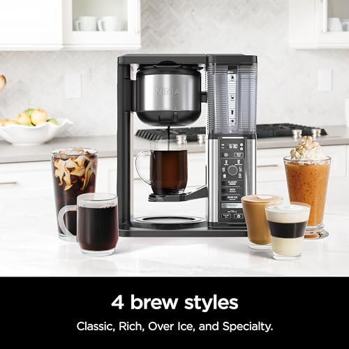 Ninja Hot & Iced XL Coffee Maker with Rapid Cold Brew, 4 Brew Styles, 8 Sizes Small Cup to Travel Mug, Single-Serve Coffee Brewer, 12-Cup Carafe